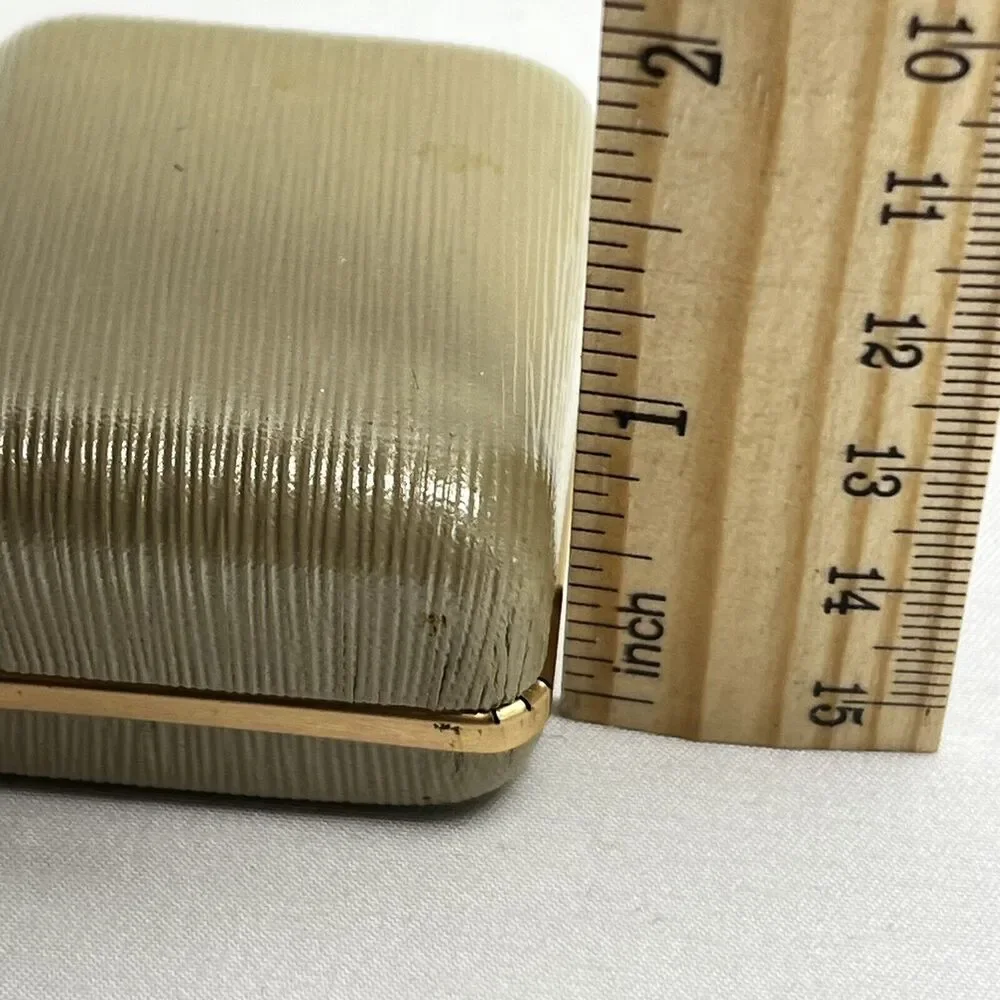 Vintage Jewelry Box For Earrings Branded 14KT. Gold RL Nostalgic Unique Gift Box